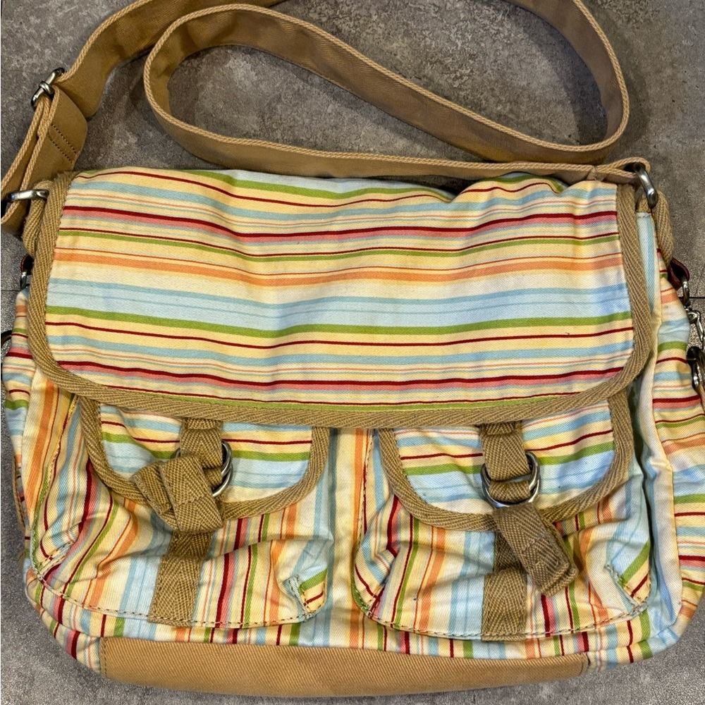 Colorful Striped Crossbody Bag